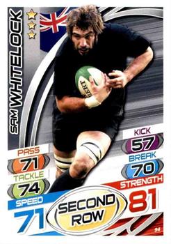 2015 Topps Rugby Attax #94 Sam Whitelock Front